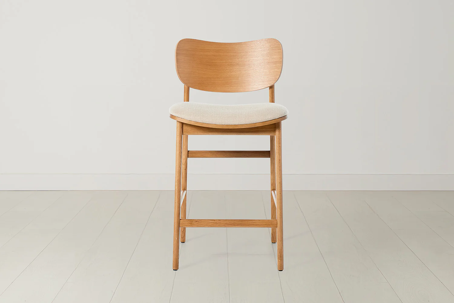 Bar Stool 02, White Oak / Oatmeal - Image 3