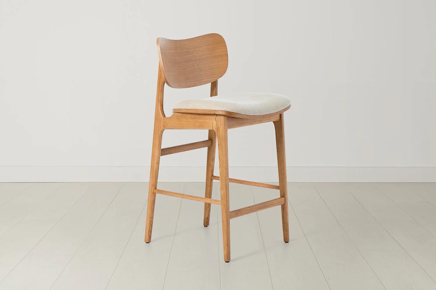 Bar Stool 02, White Oak / Oatmeal - Image 4