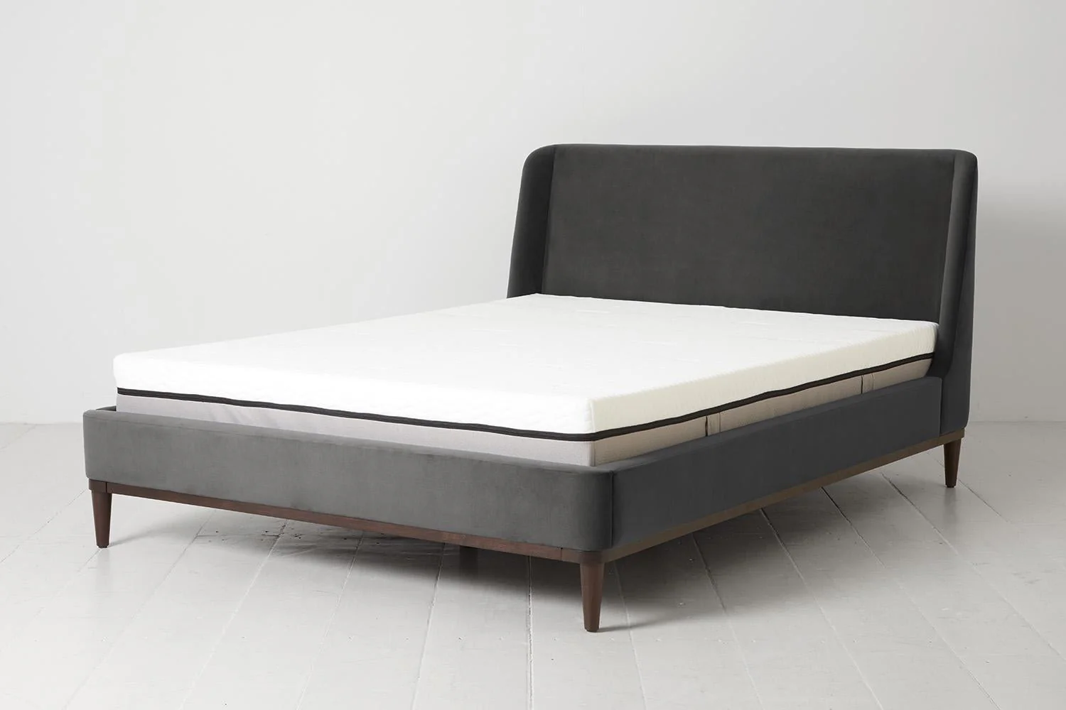 Bed 02 King Sized Bed, Charcoal - Image 4