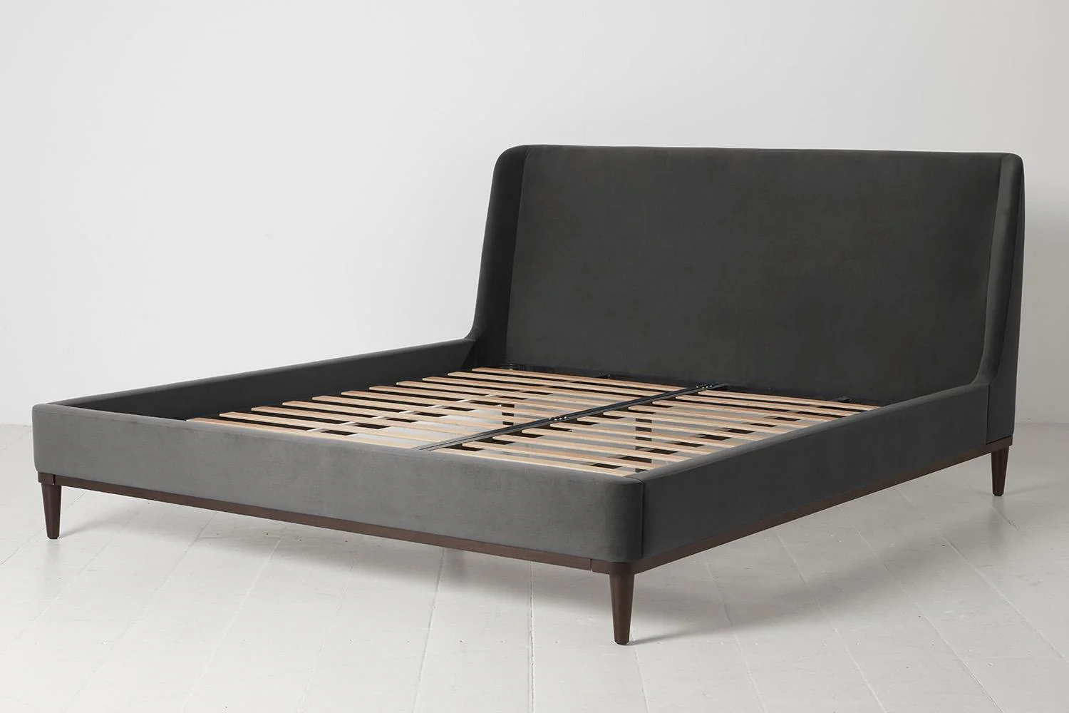 Bed 02 Super King Sized Bed, Charcoal - Image 3
