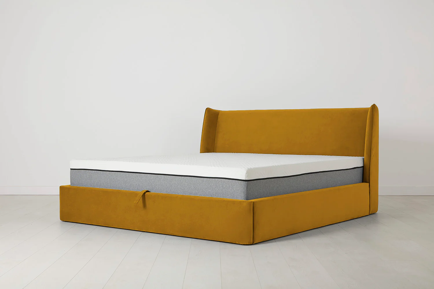 Bed 03 Storage Double Bed, Mustard - Image 4