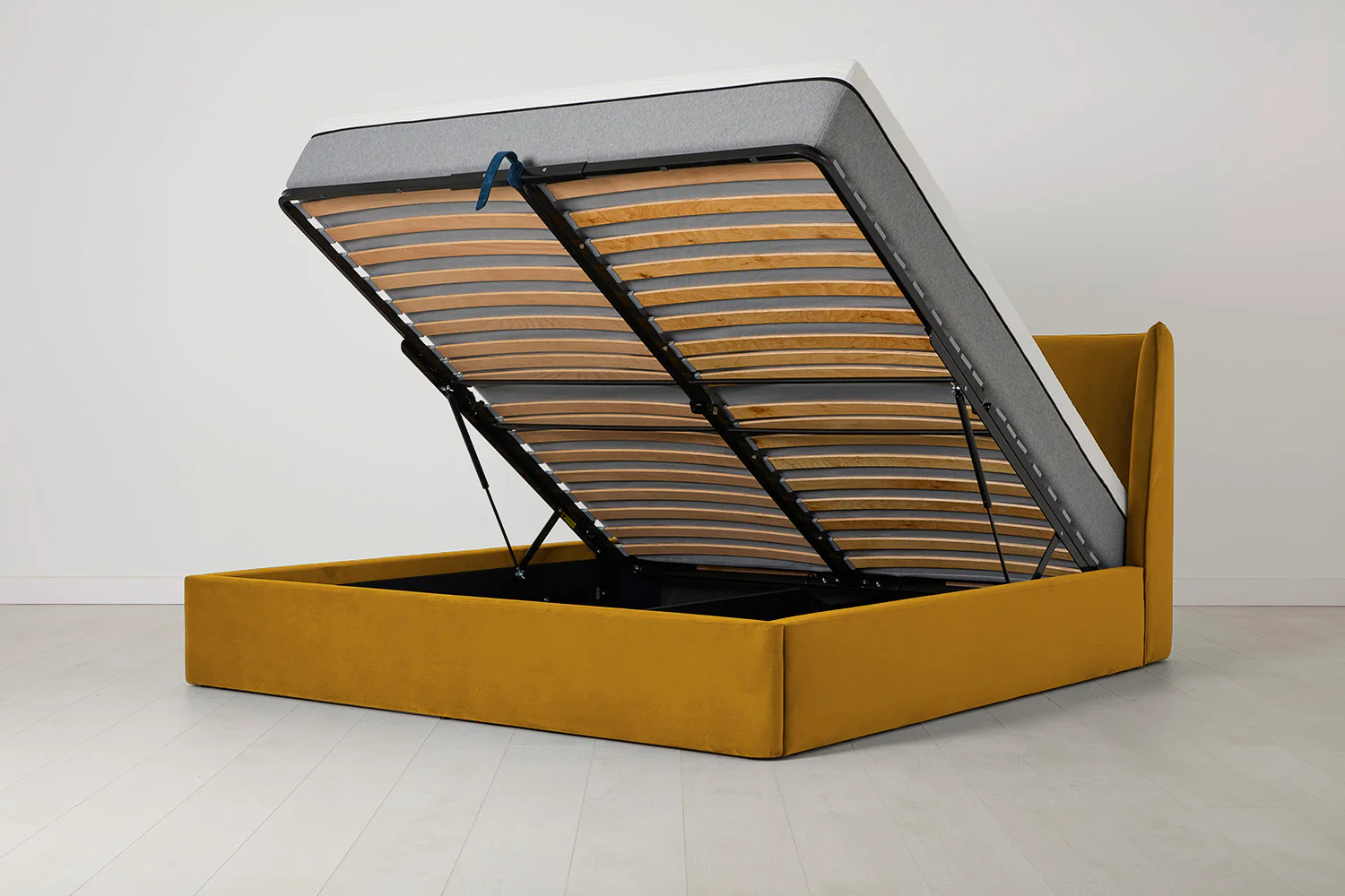 Bed 03 Storage Double Bed, Mustard - Image 5