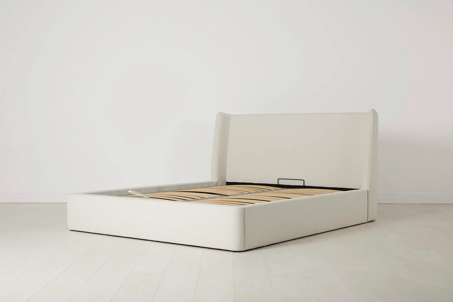 Bed 03 Storage Super King Sized Bed, Ivory - Image 4