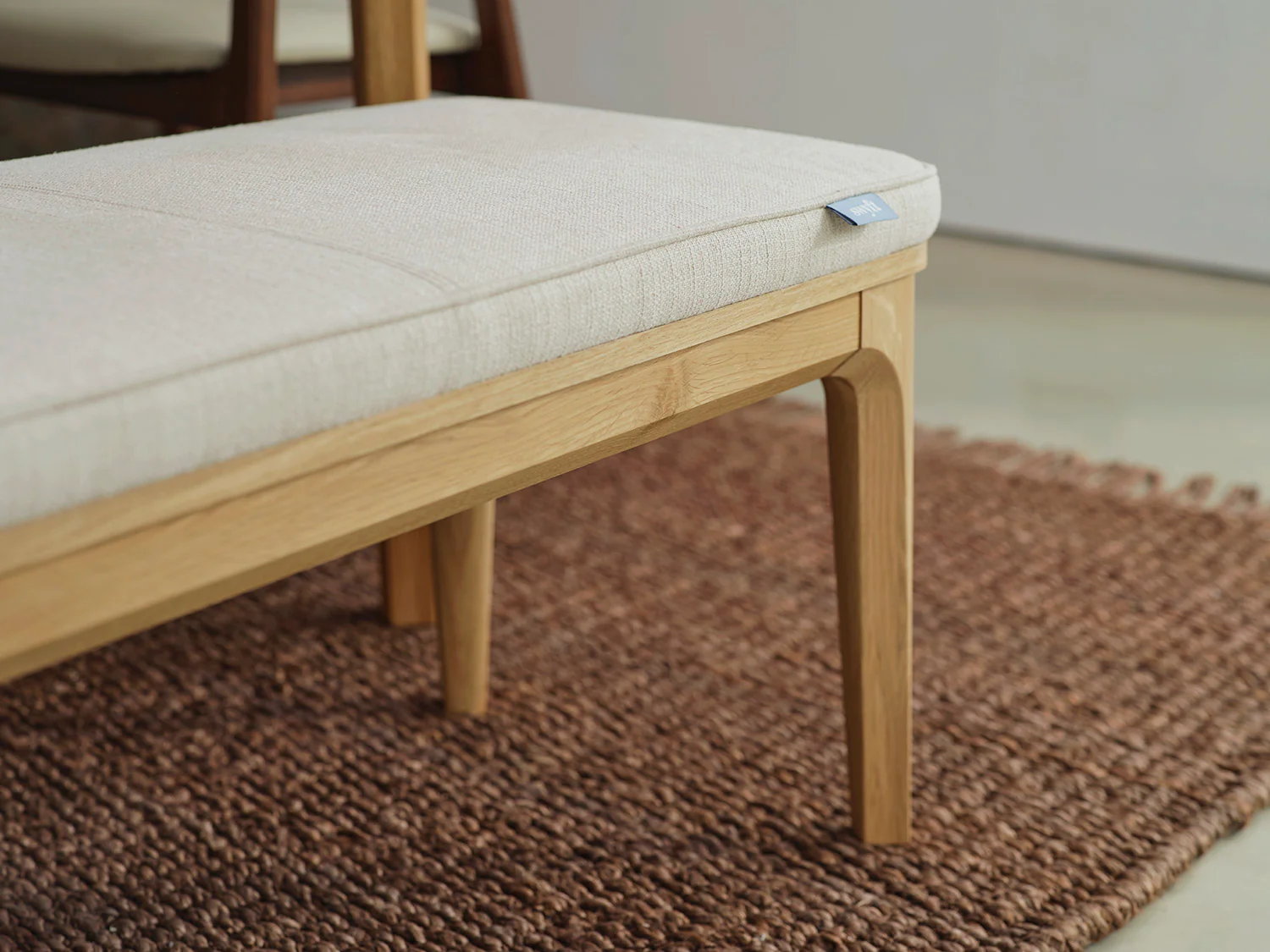 Dining Bench 01, Oak / Oatmeal - Image 7