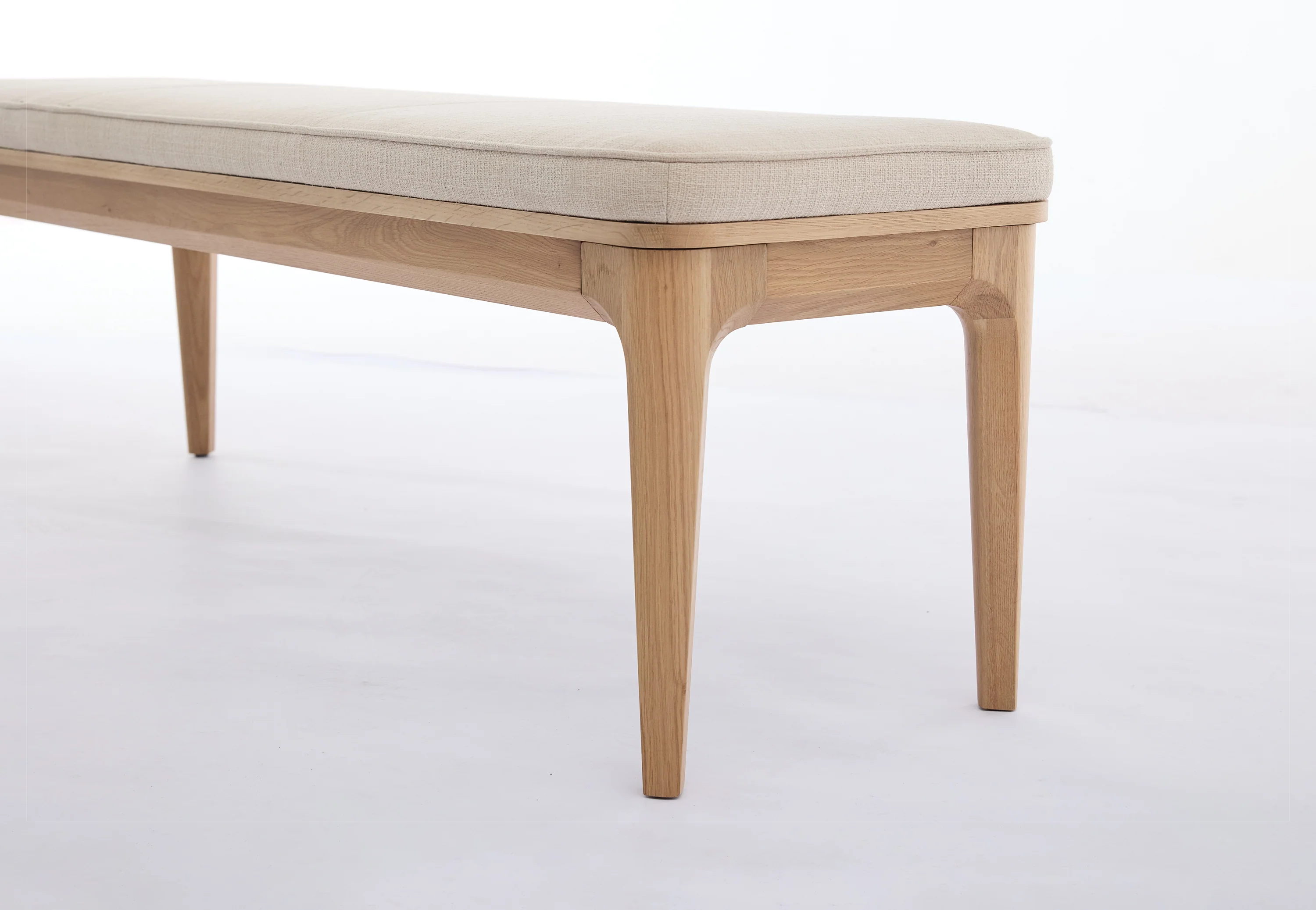 Dining Bench 01, Oak / Oatmeal - Image 9