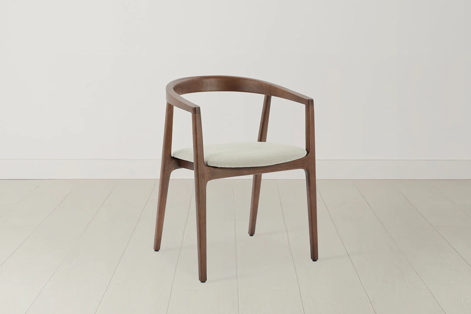 Dining Chair 01 (set of 2), Walnut / Oatmeal - Image 2