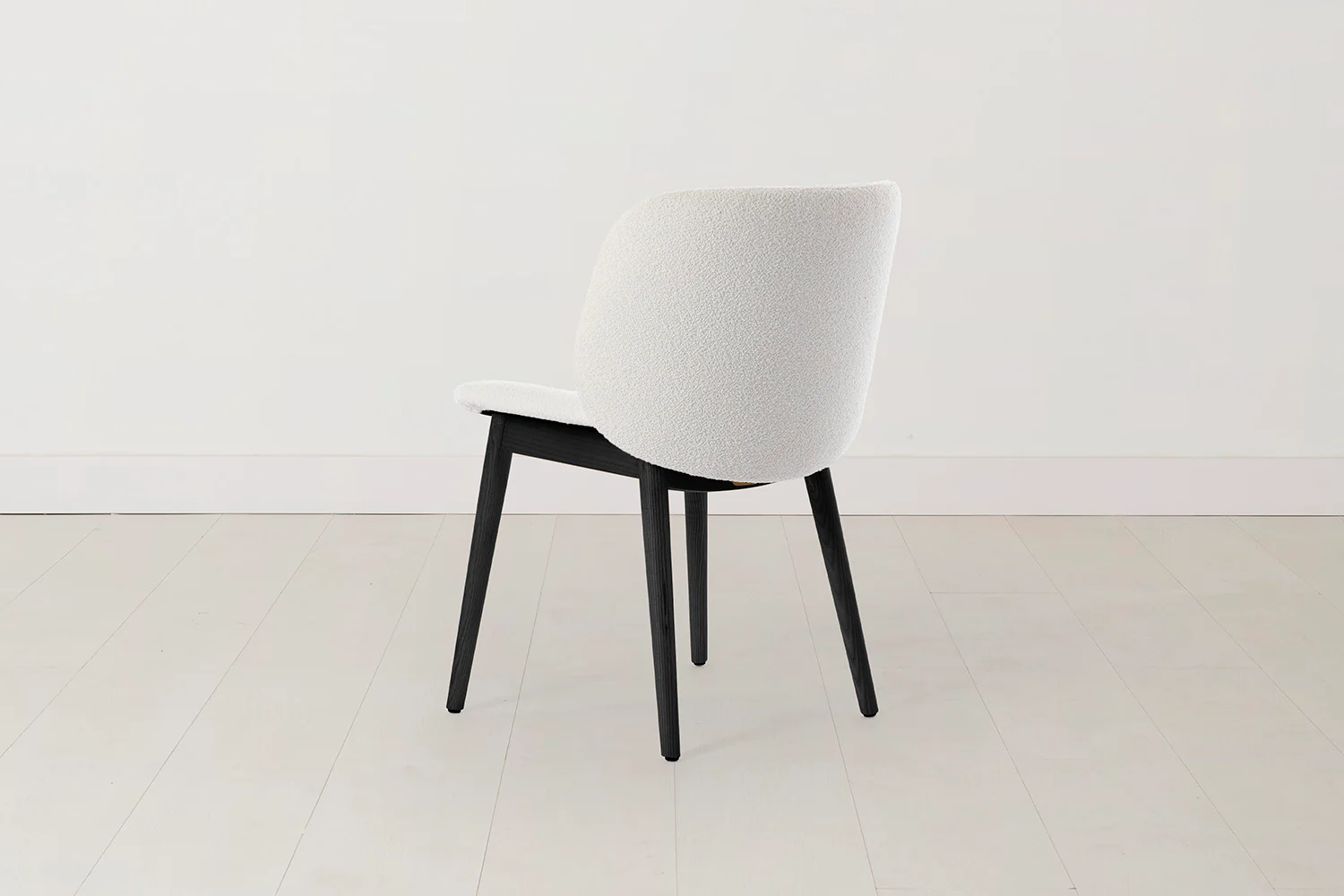 Dining Chair 04 (Set of 2), Black Legs / Ivory - Image 4