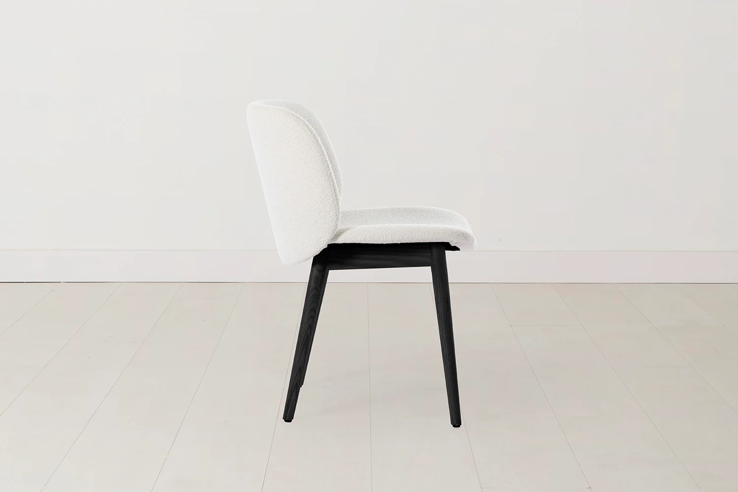Dining Chair 04 (Set of 2), Black Legs / Ivory - Image 6