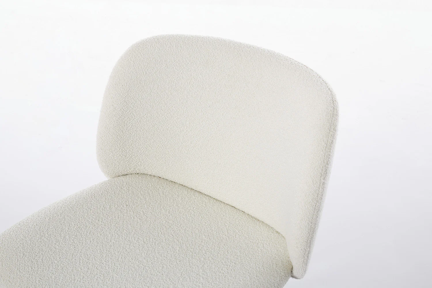 Dining Chair 04 (Set of 2), Black Legs / Ivory - Image 7