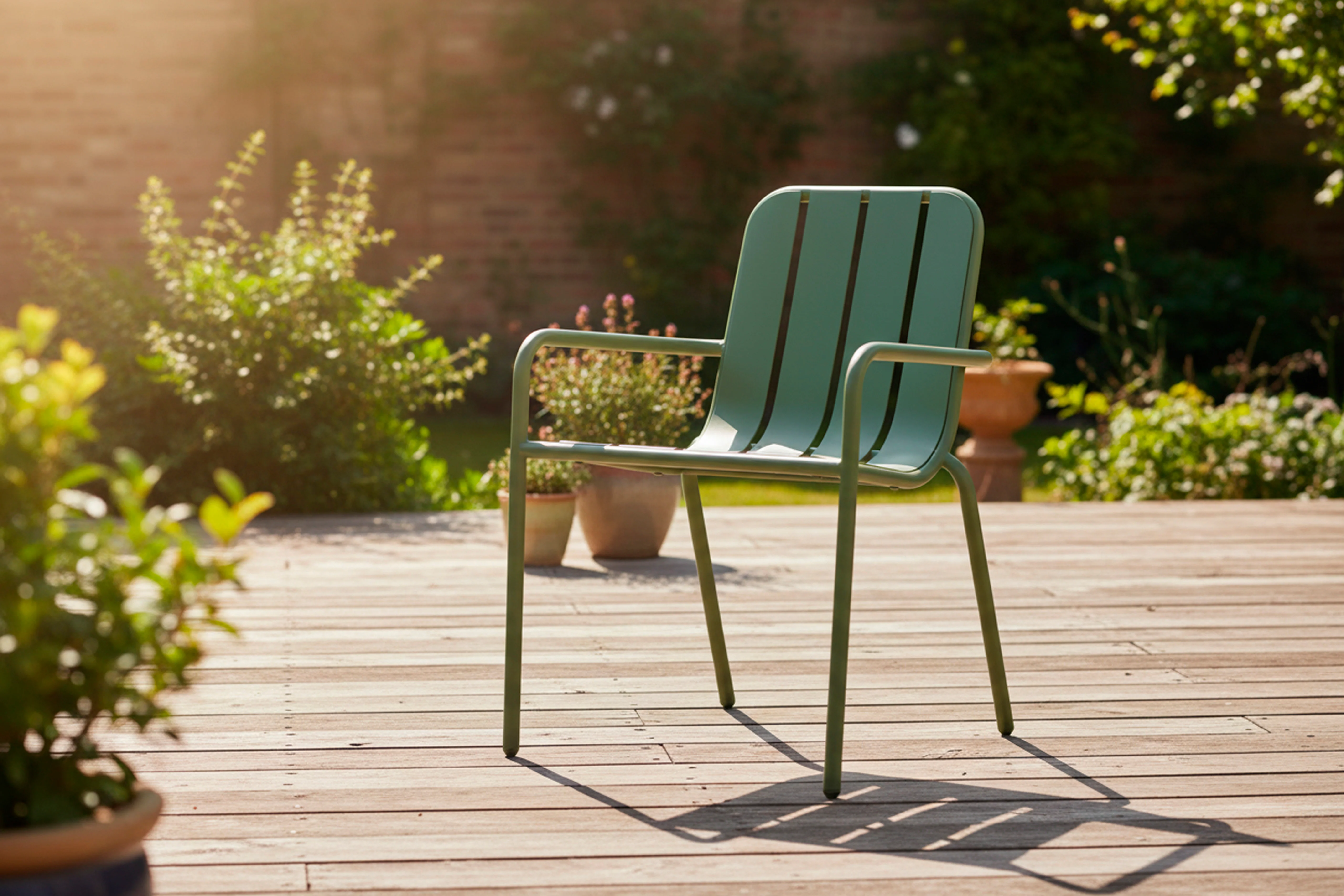 Garden Dining Chair 01 (Set of 2), Olive - Image 2