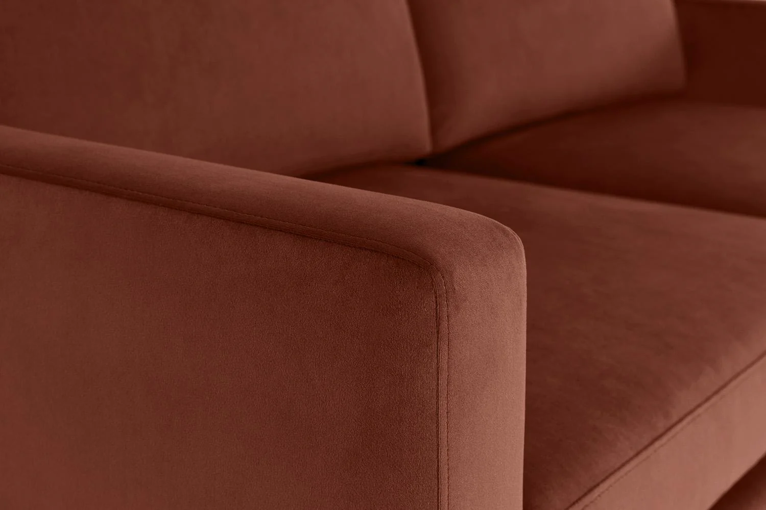 Model 01 2-Seater Sofa with Ottoman, Brick - Image 3