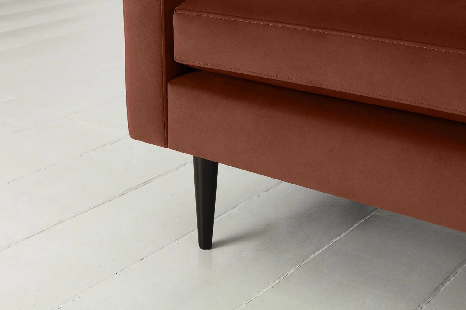 Model 01 2-Seater Sofa with Ottoman, Brick - Image 4