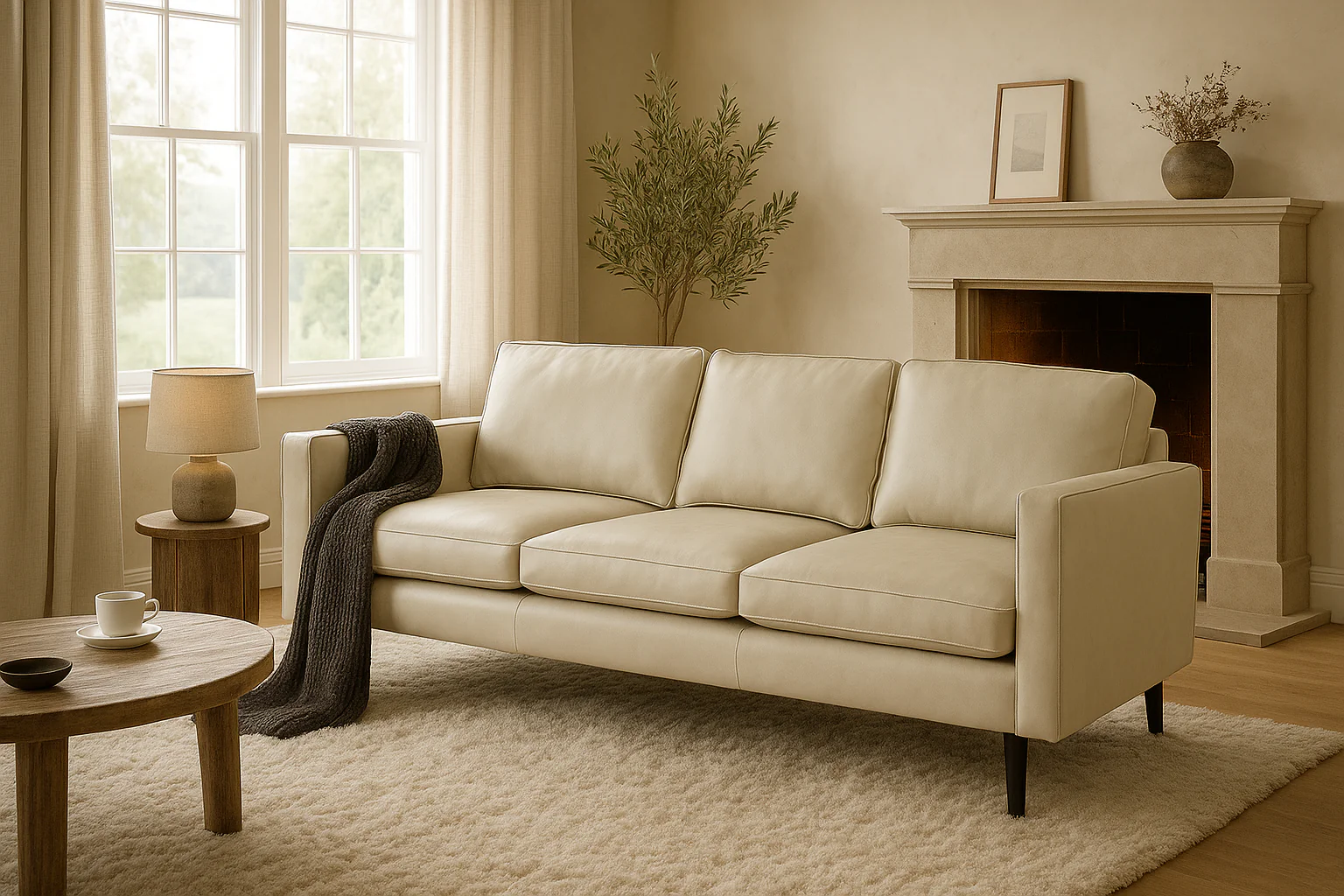 Model 01 3-Seater Sofa, Oyster - Image 2
