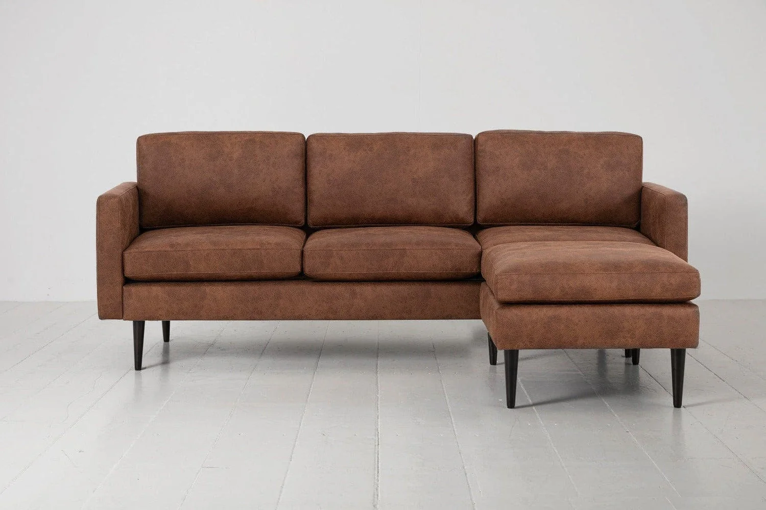 Model 01 3-Seater Sofa with Ottoman, Chestnut