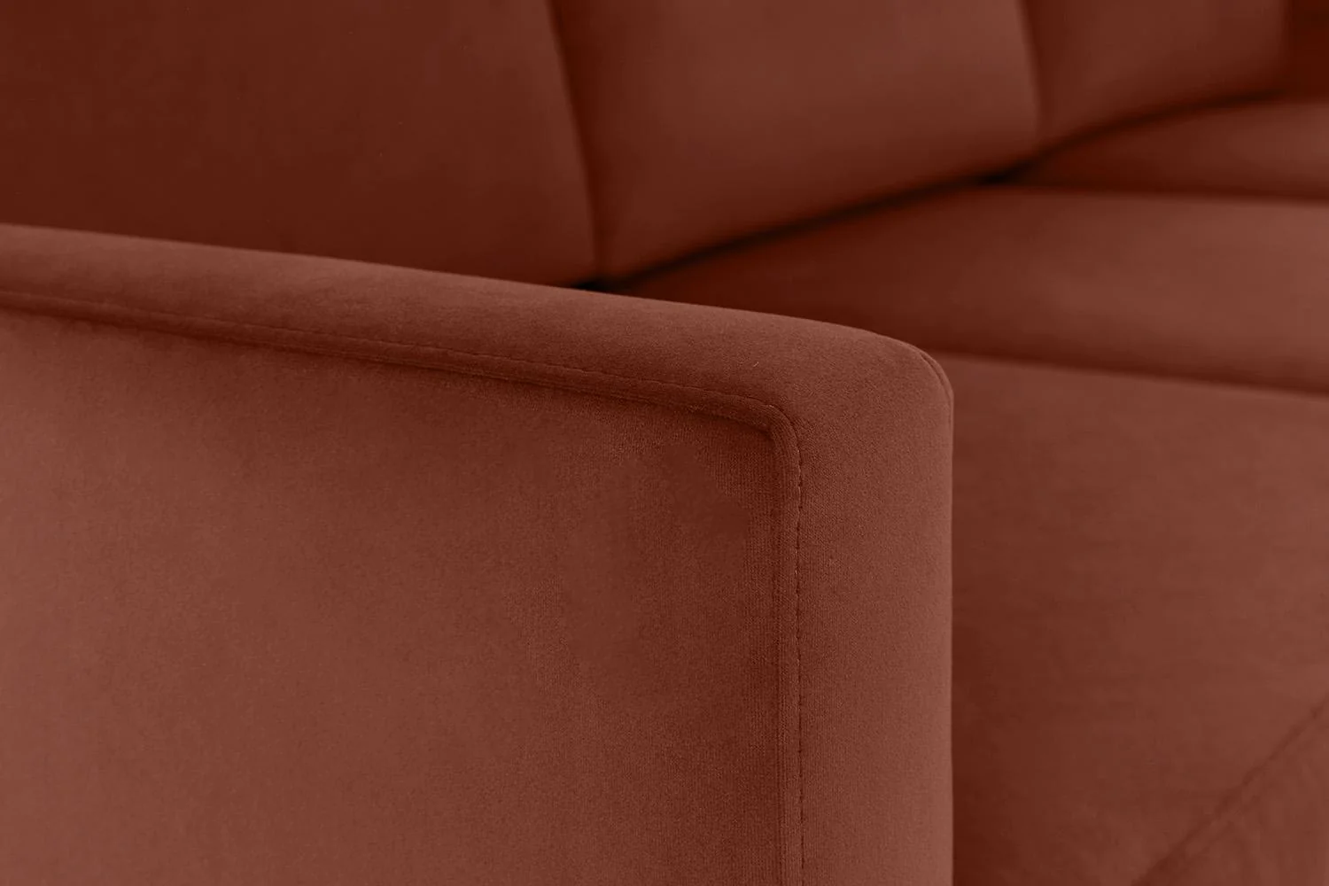 Model 01 3-Seater Sofa with Ottoman, Brick - Image 3