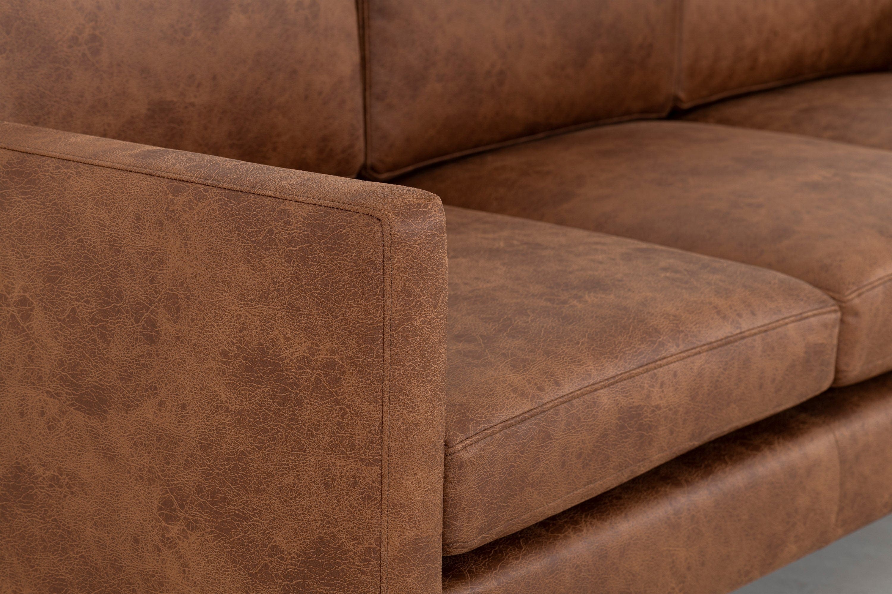 Model 01 3-Seater Sofa with Ottoman, Chestnut - Image 3