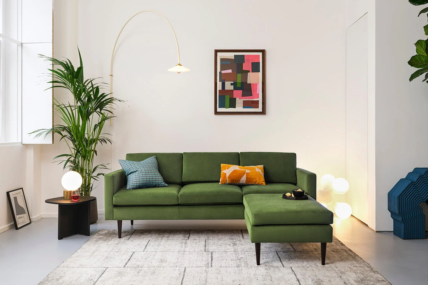 Model 01 3-Seater Sofa with Ottoman, Vine - Image 2