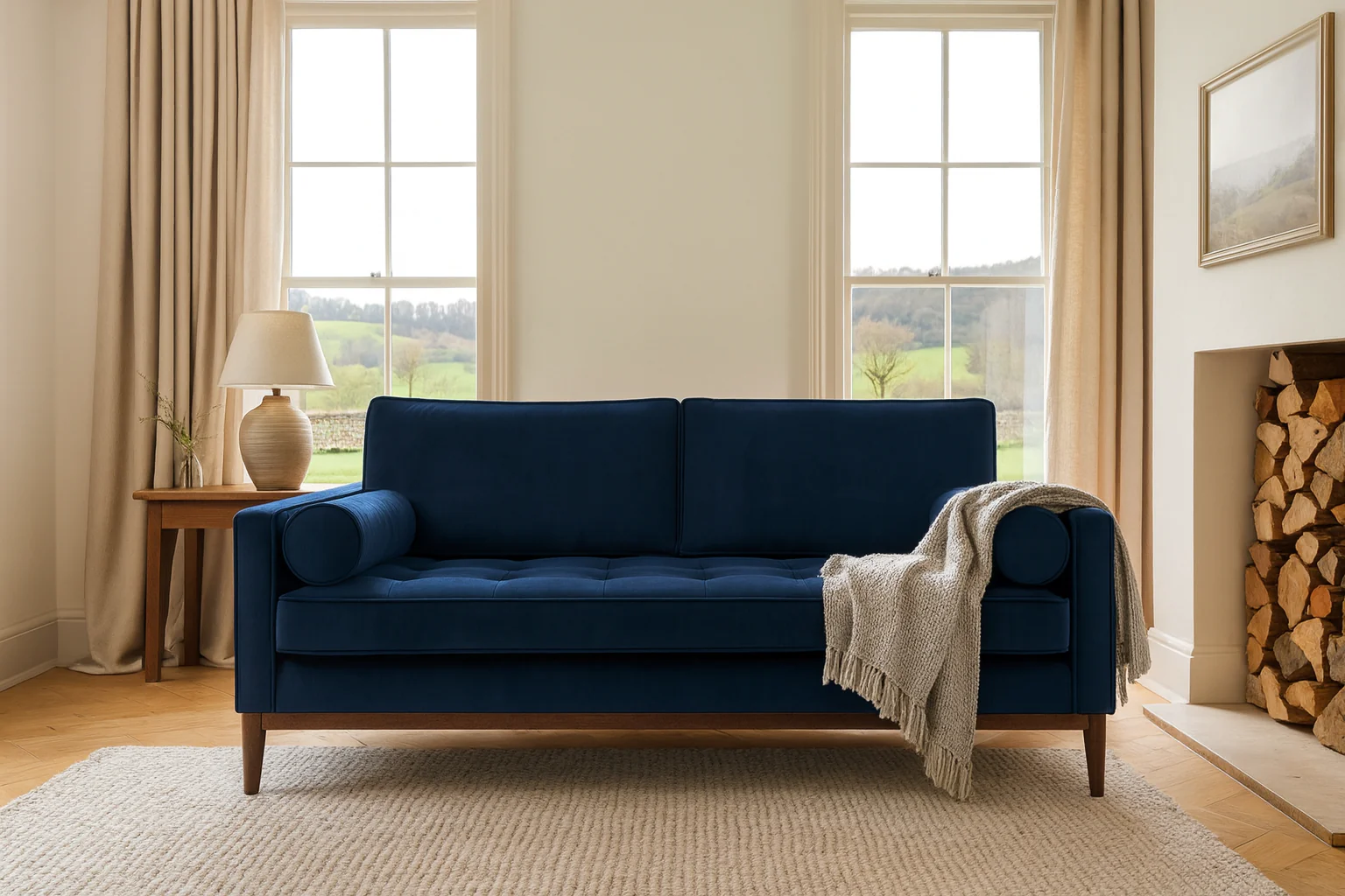 Model 02 2-Seater Sofa, Teal - Image 2