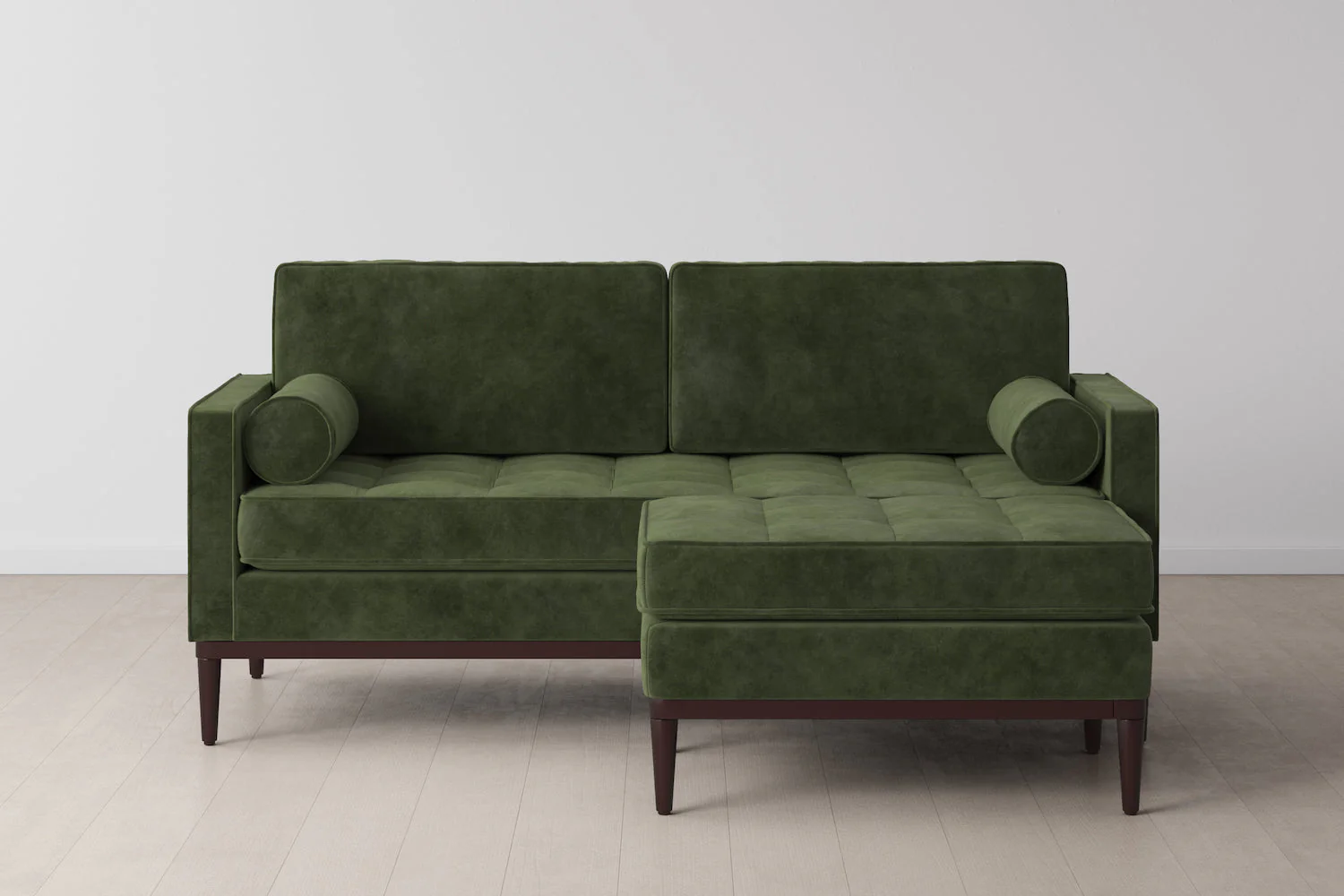 Model 02 2-Seater Sofa with Ottoman, Conifer
