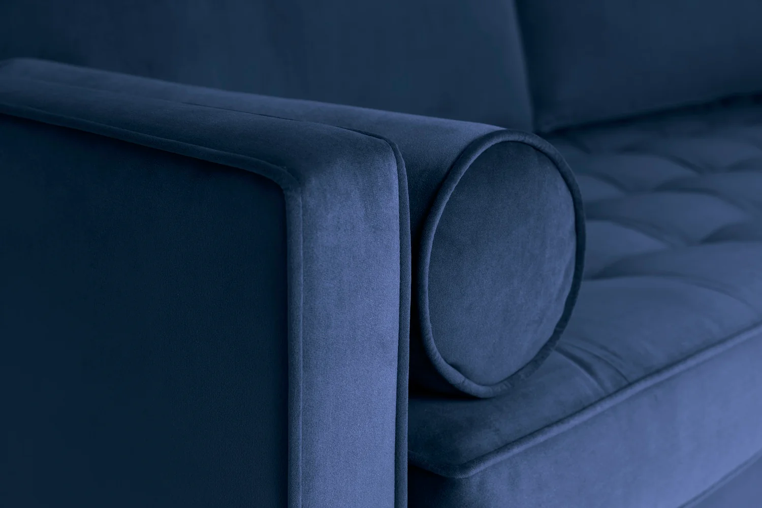 Model 02 2-Seater Sofa with Ottoman, Indigo - Image 3