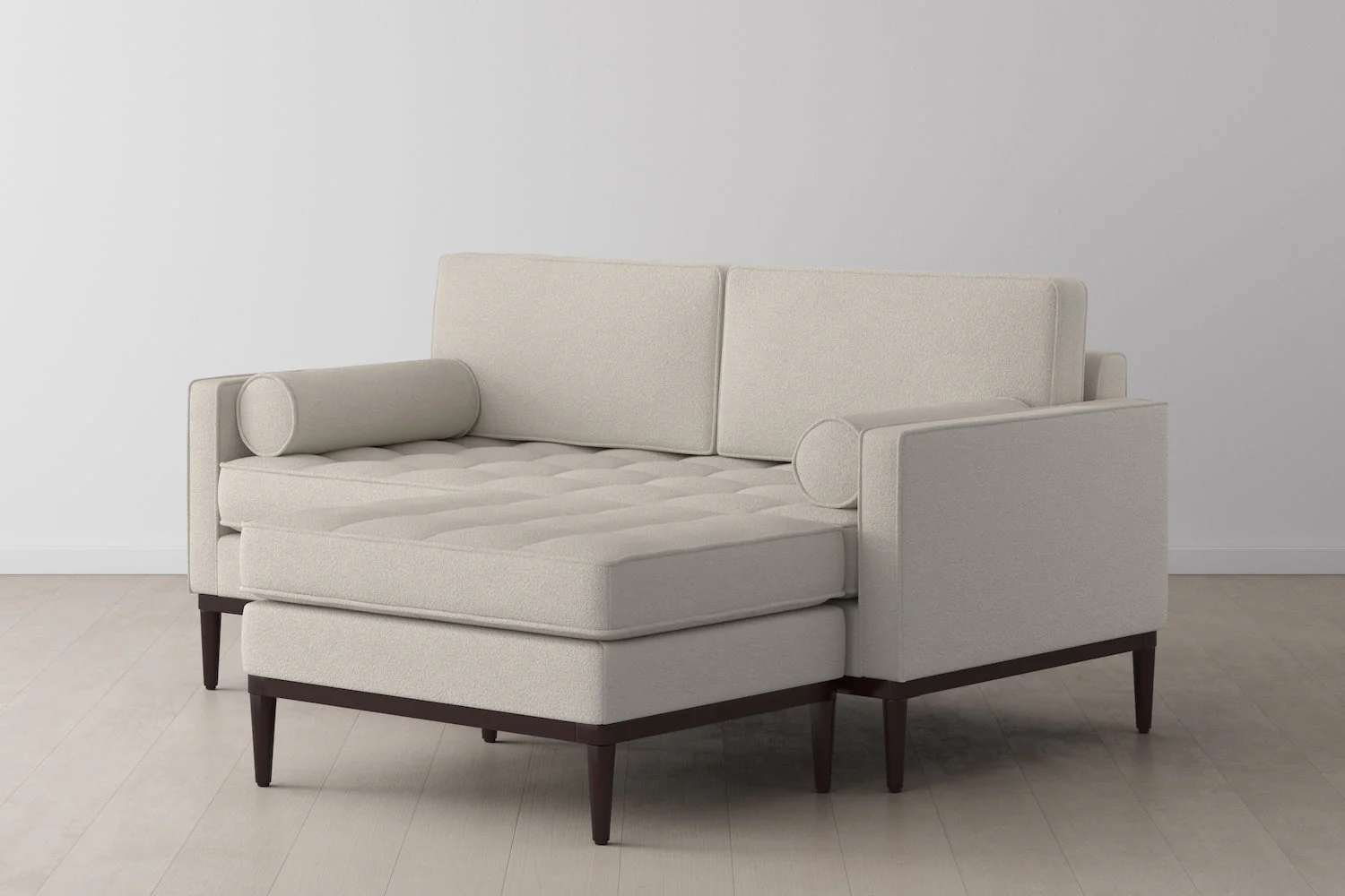 Model 02 2-Seater Sofa with Ottoman, Ivory - Image 3