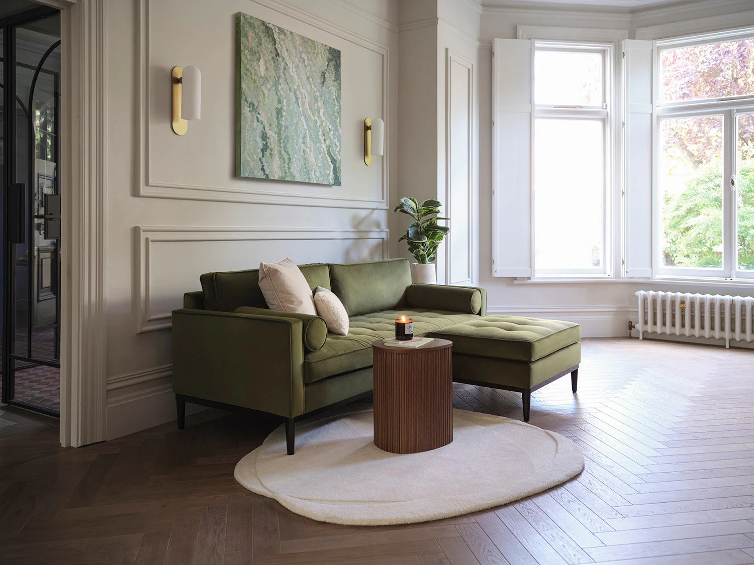 Model 02 2-Seater Sofa with Ottoman, Vine - Image 2