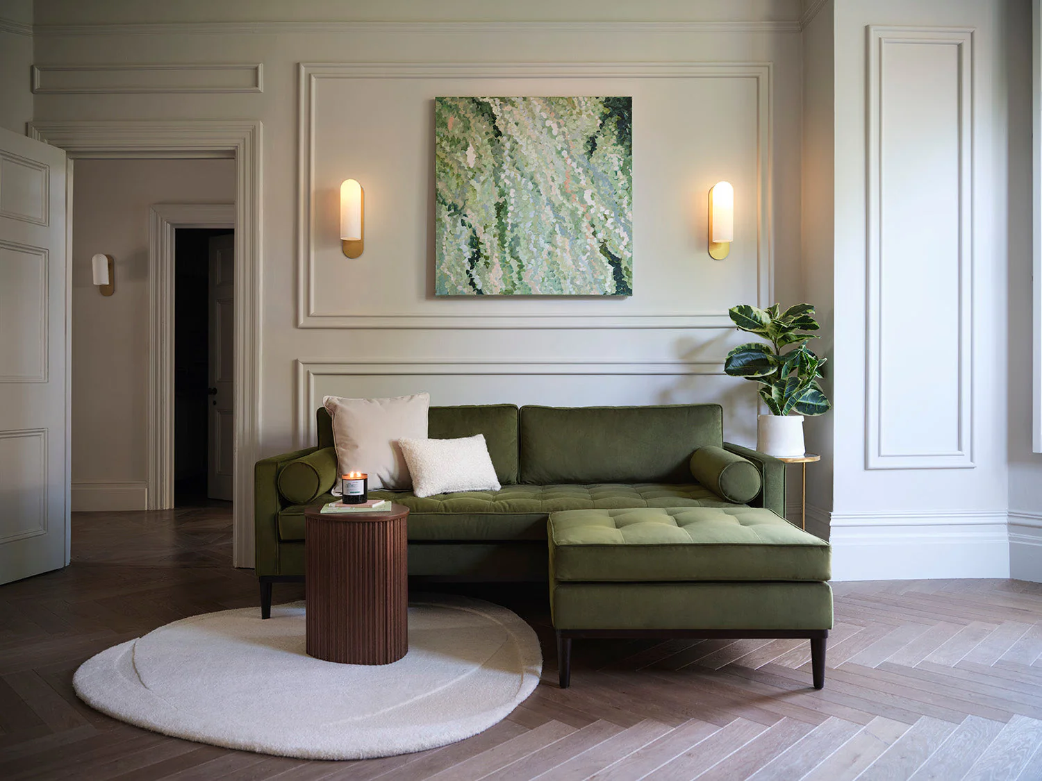 Model 02 2-Seater Sofa with Ottoman, Vine - Image 4