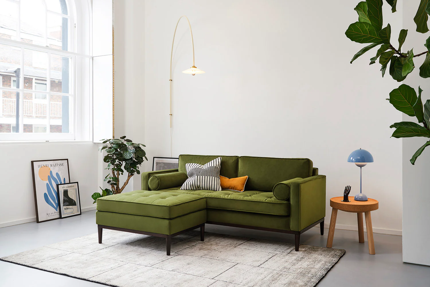 Model 02 2-Seater Sofa with Ottoman, Vine - Image 5