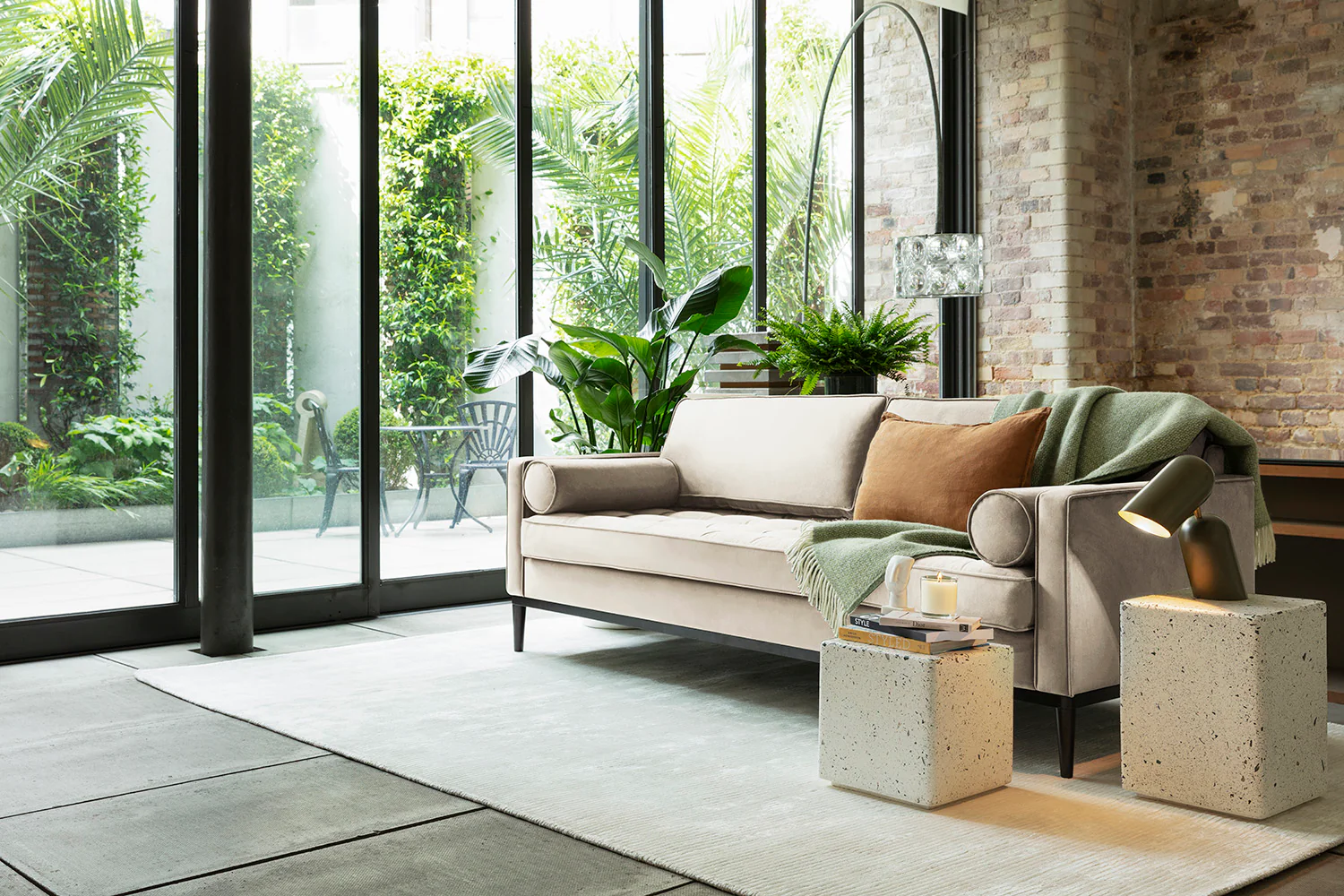 Model 02 Sofa Bed 3 Seater, Bone - Image 4