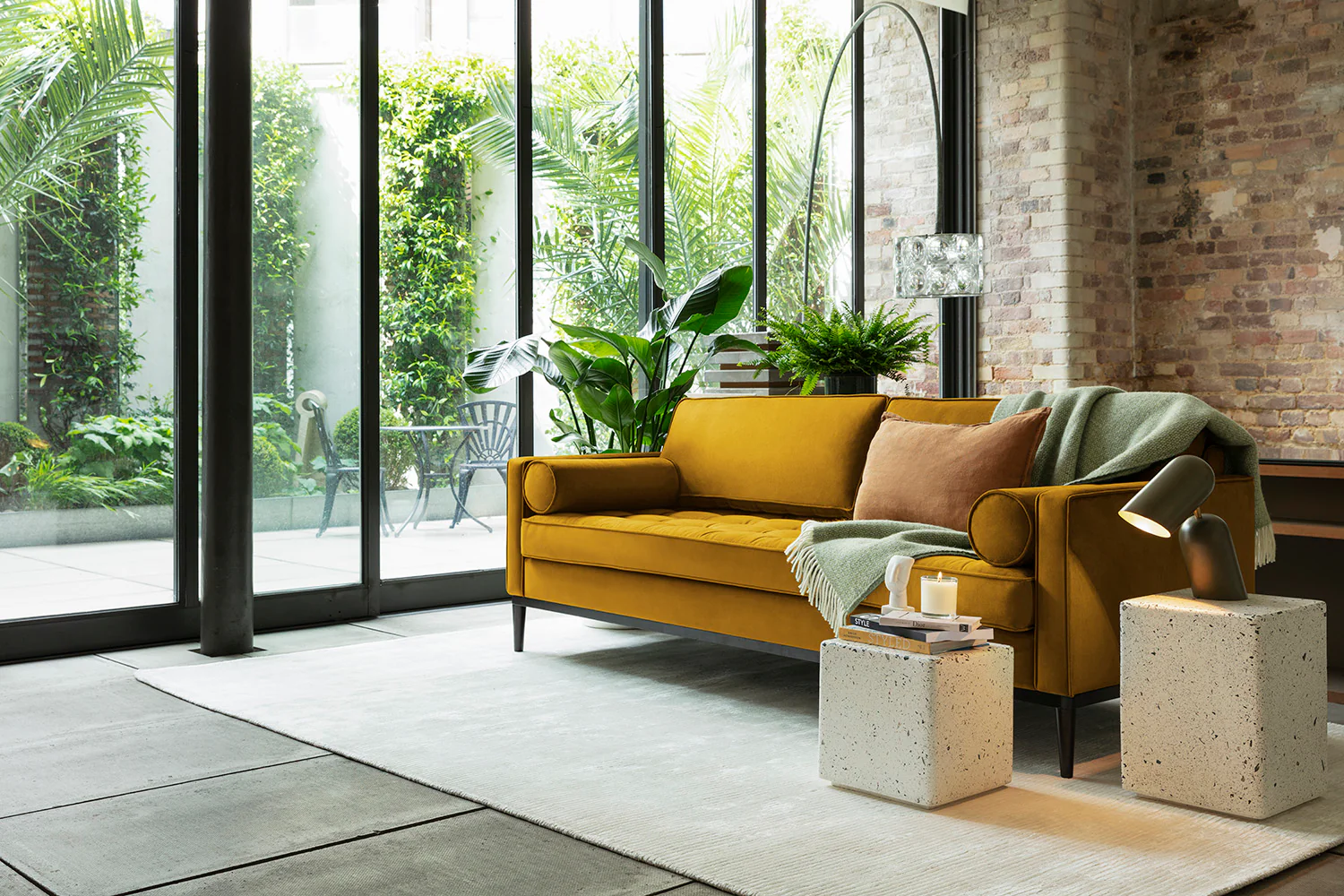 Model 02 Sofa Bed 3 Seater, Mustard - Image 4