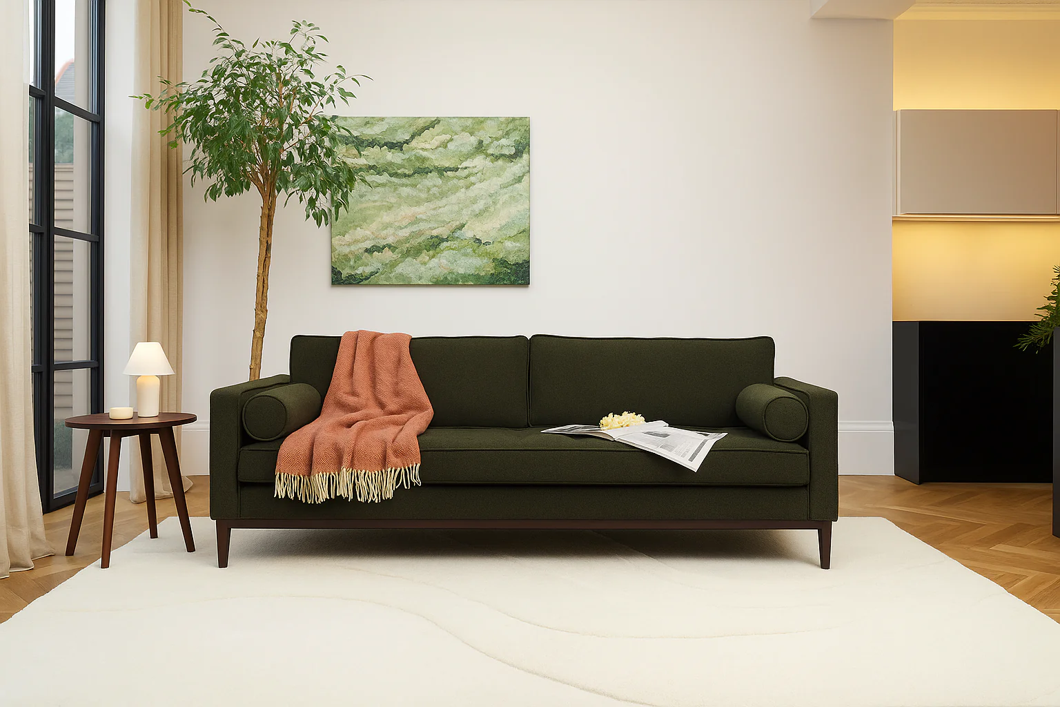 Model 02 3-Seater Sofa, Fern - Image 2