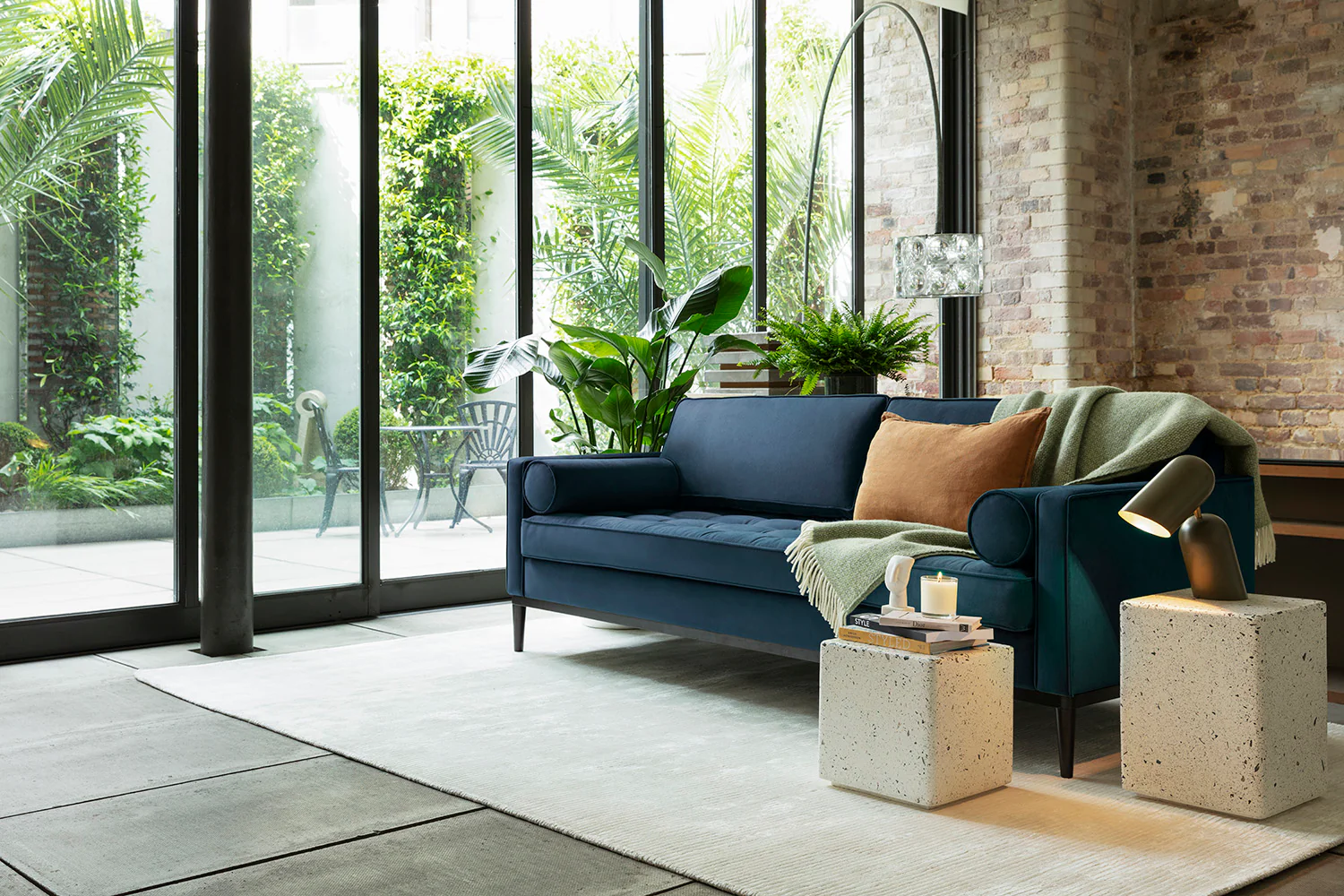 Model 02 3-Seater Sofa, Indigo - Image 4