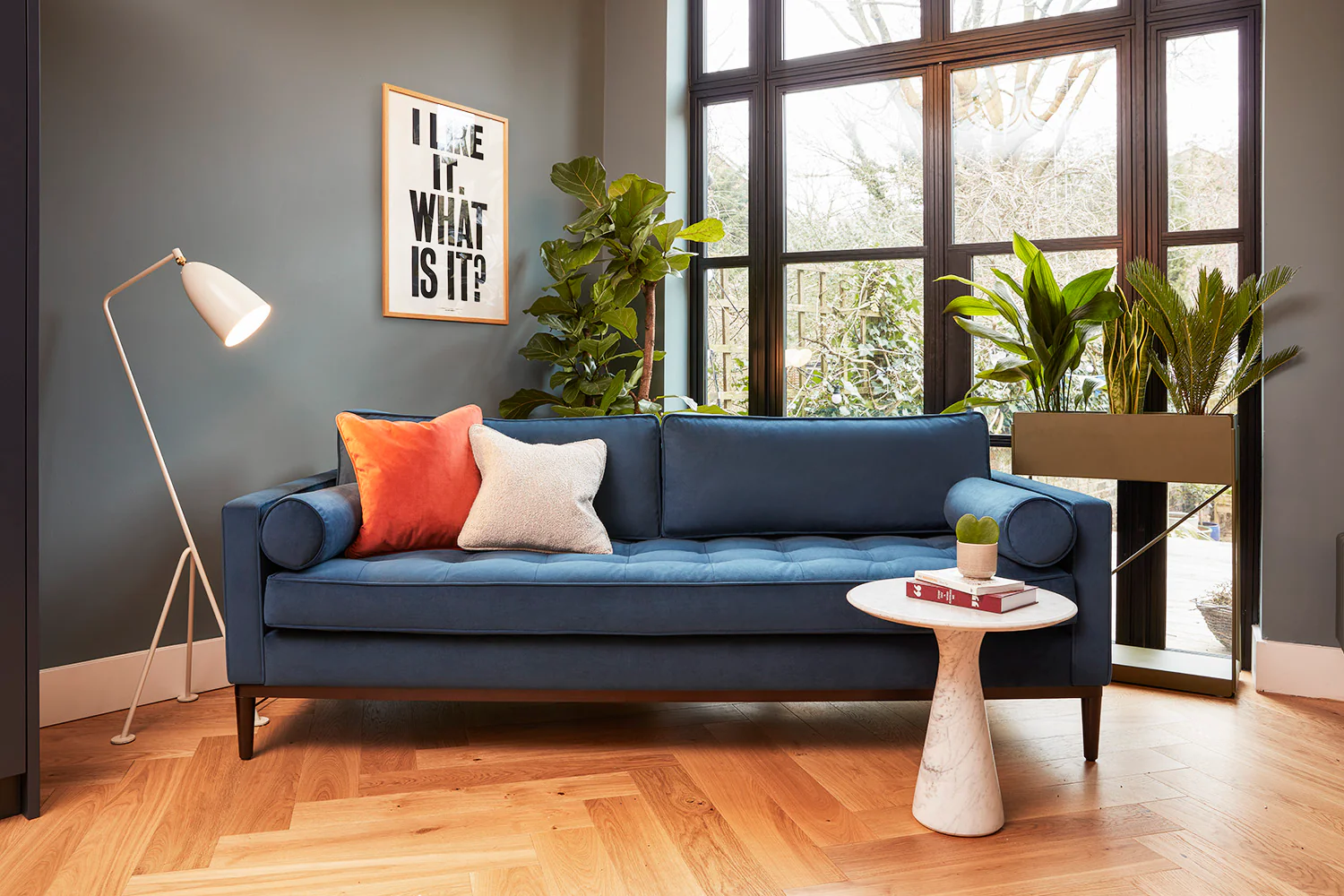 Model 02 3-Seater Sofa, Indigo - Image 6