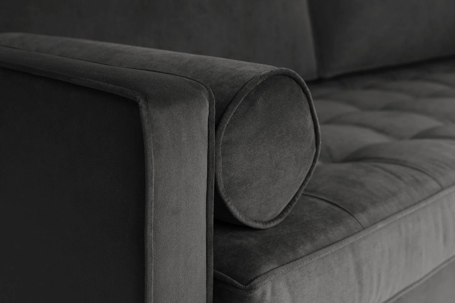 Model 02 3-Seater Sofa with Ottoman, Charcoal - Image 4