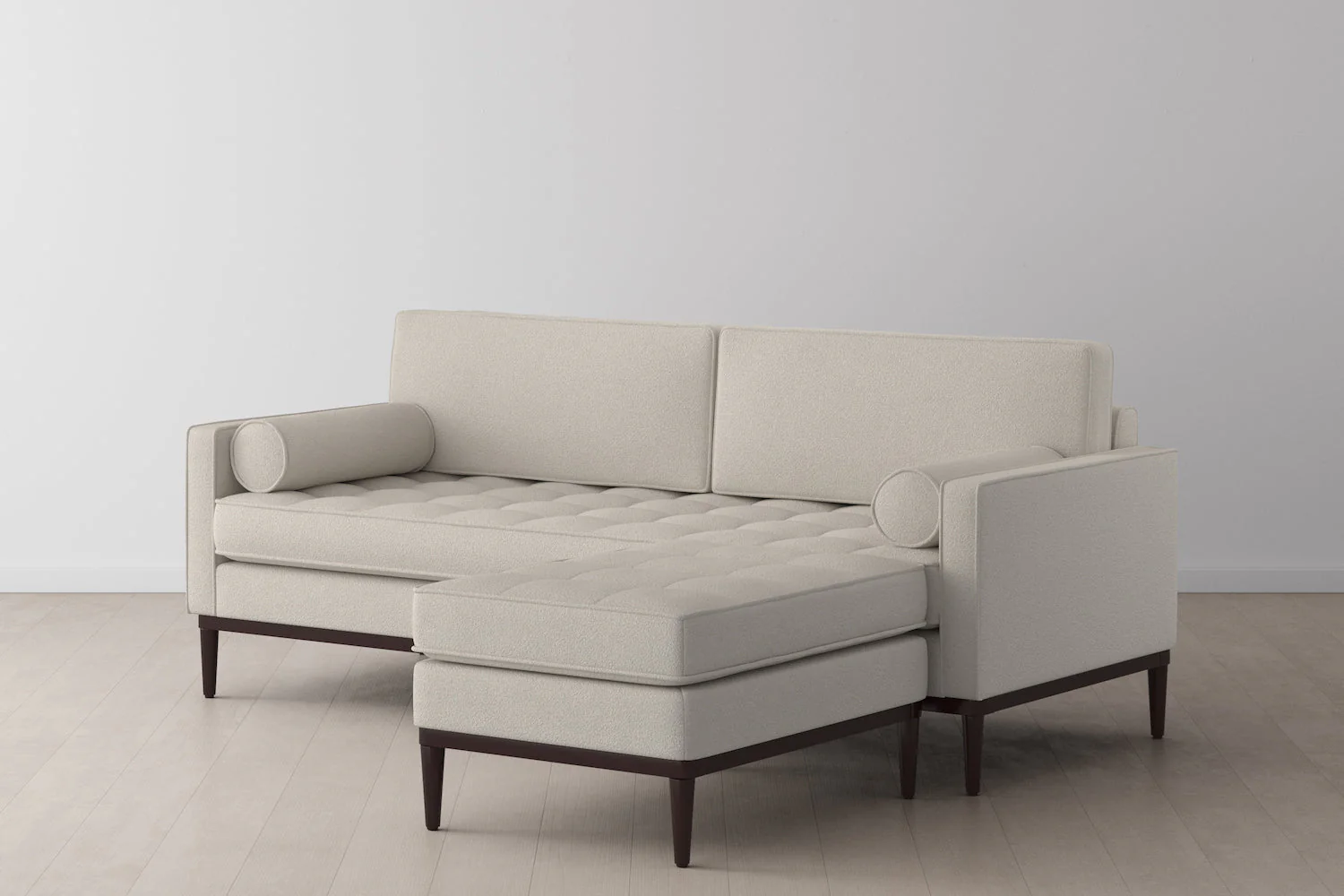 Model 02 3-Seater Sofa with Ottoman, Ivory - Image 3