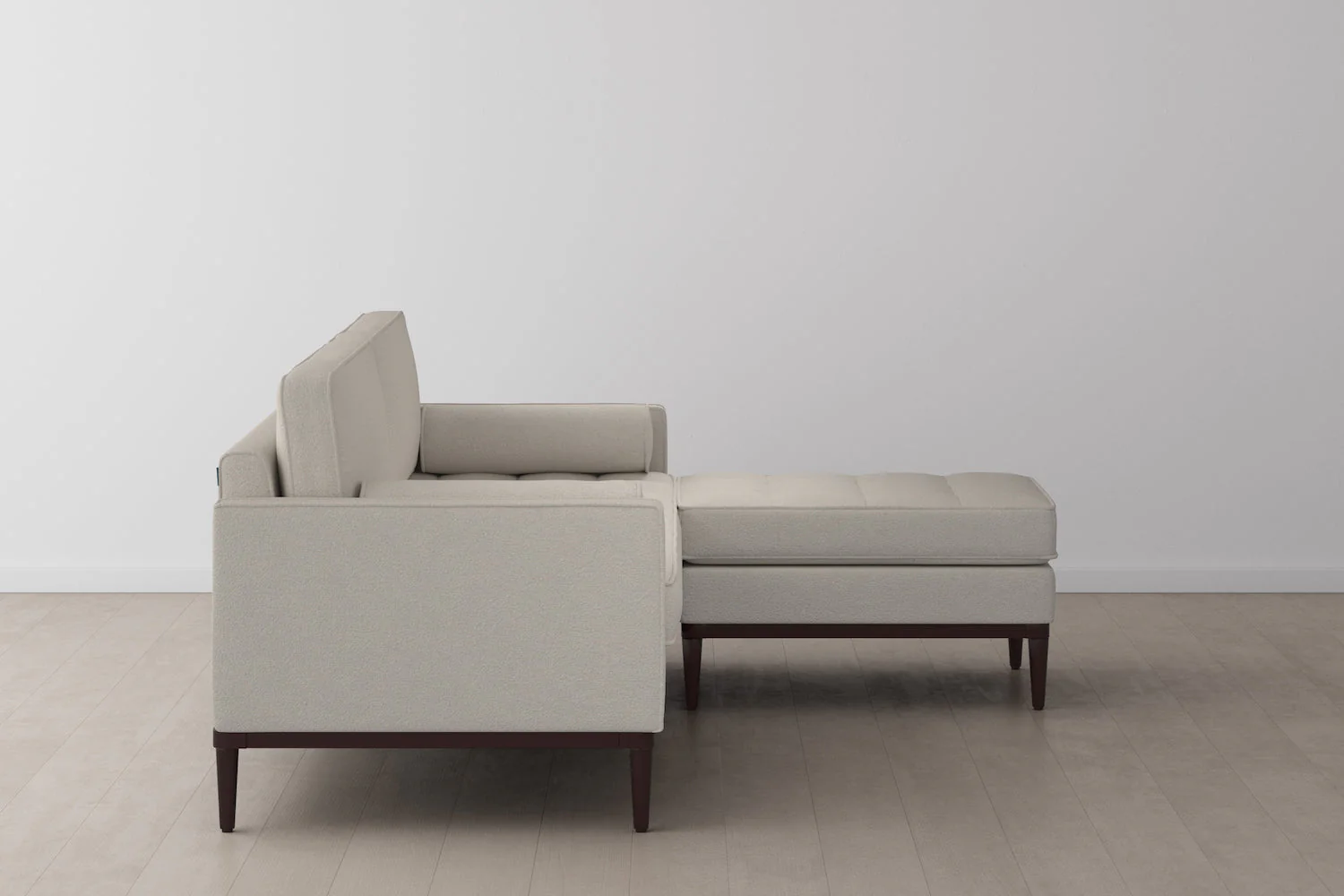 Model 02 3-Seater Sofa with Ottoman, Ivory - Image 4
