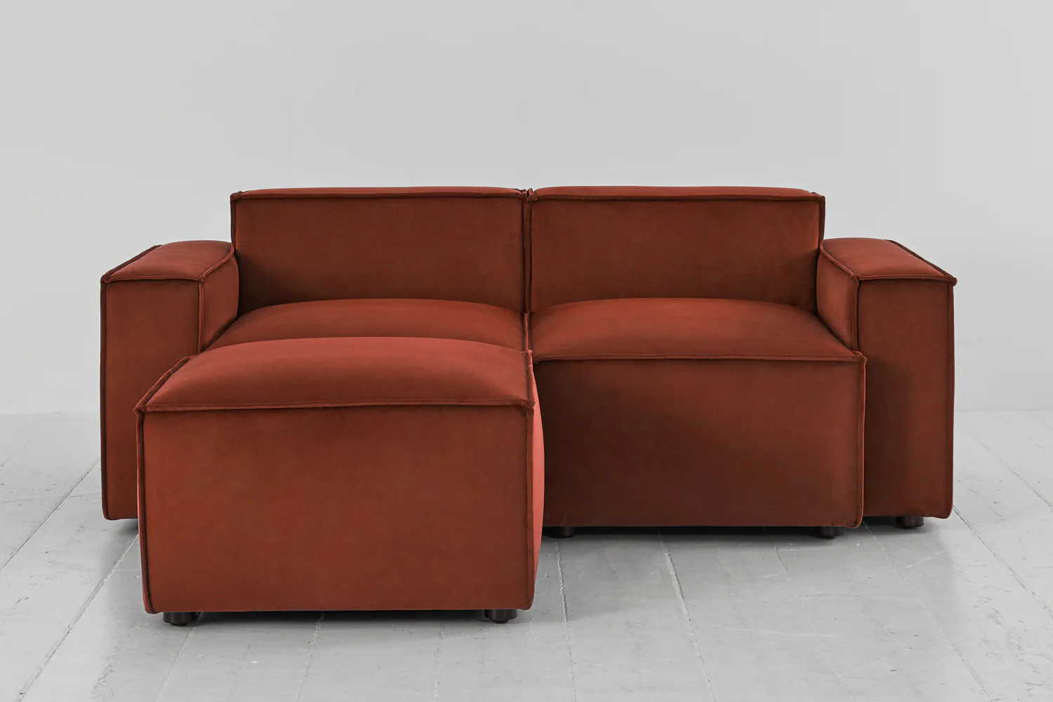 Model 03 2-Seater Left Chaise Sofa, Brick