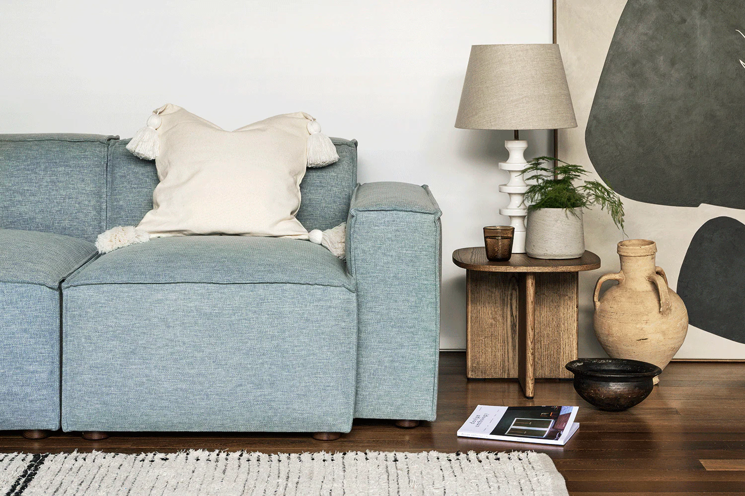 Model 03 2-Seater Left Chaise Sofa, Seaglass - Image 2