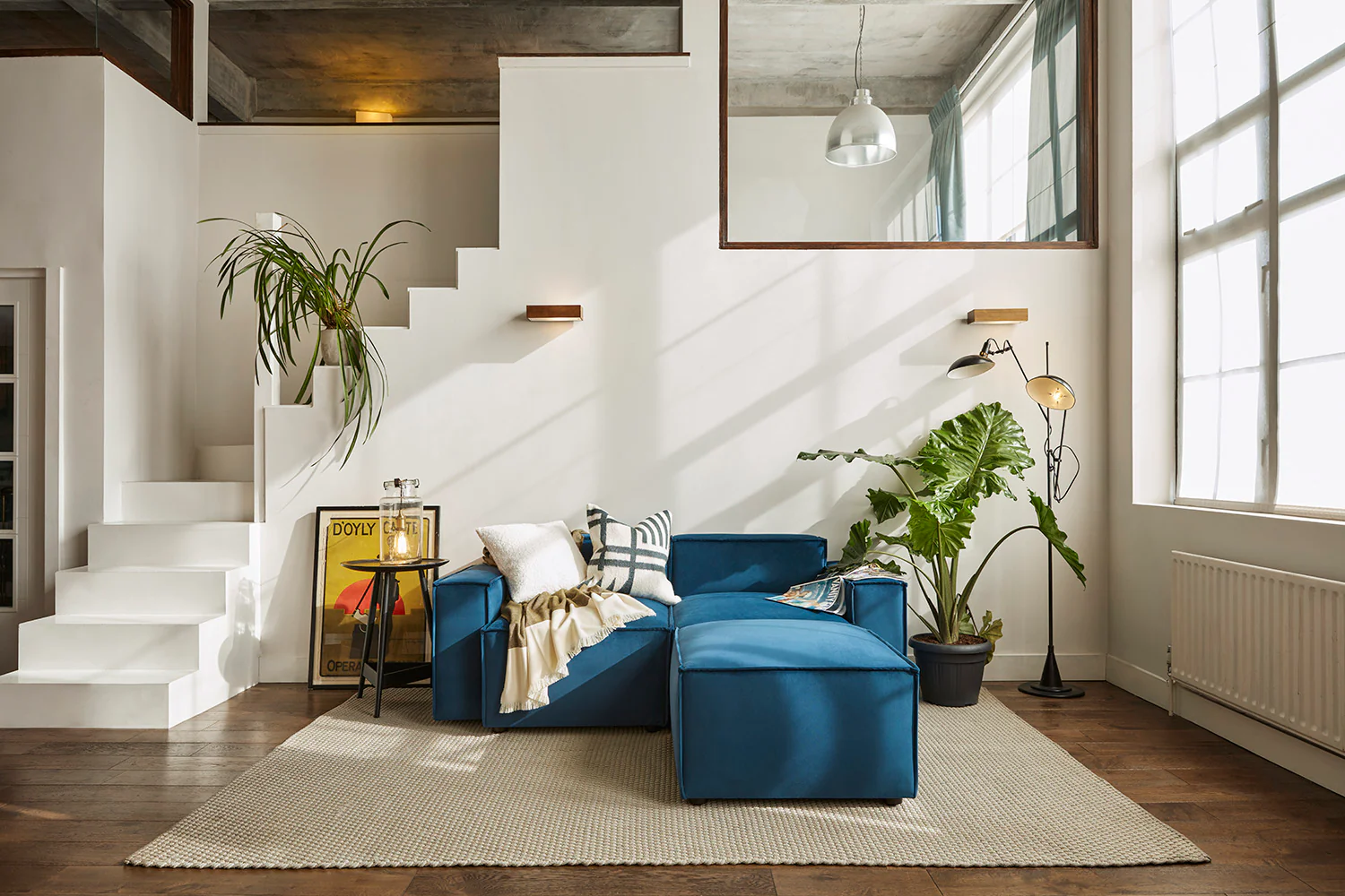 Model 03 2-Seater Left Chaise Sofa, Teal - Image 2