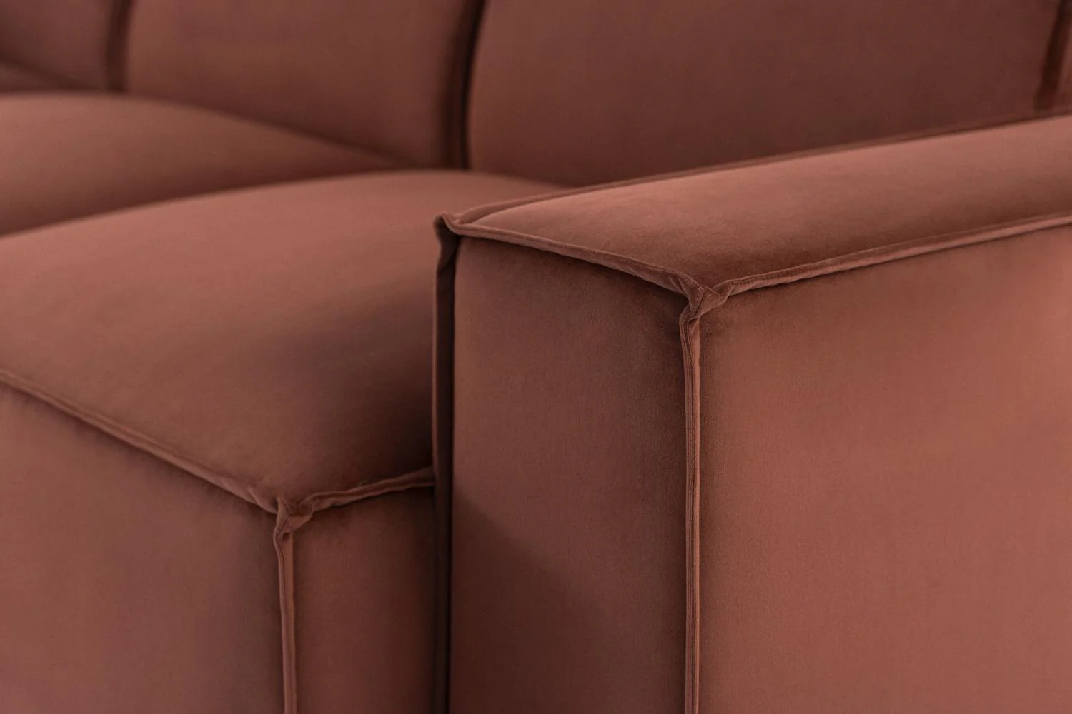 Model 03 3-Seater Left Chaise Sofa, Brick - Image 7