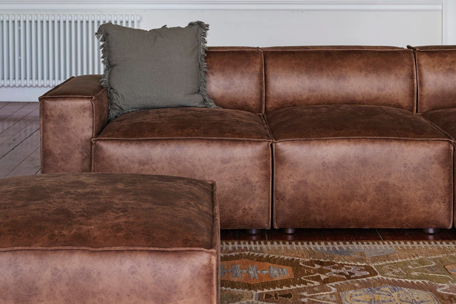 Model 03 3-Seater Left Chaise Sofa, Chestnut - Image 5