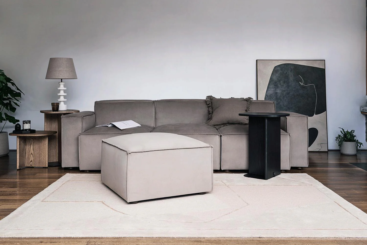 Model 03 3-Seater Left Chaise Sofa, Elephant - Image 2