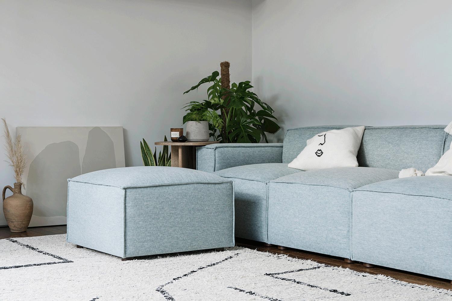 Model 03 3-Seater Left Chaise Sofa, Seaglass - Image 4