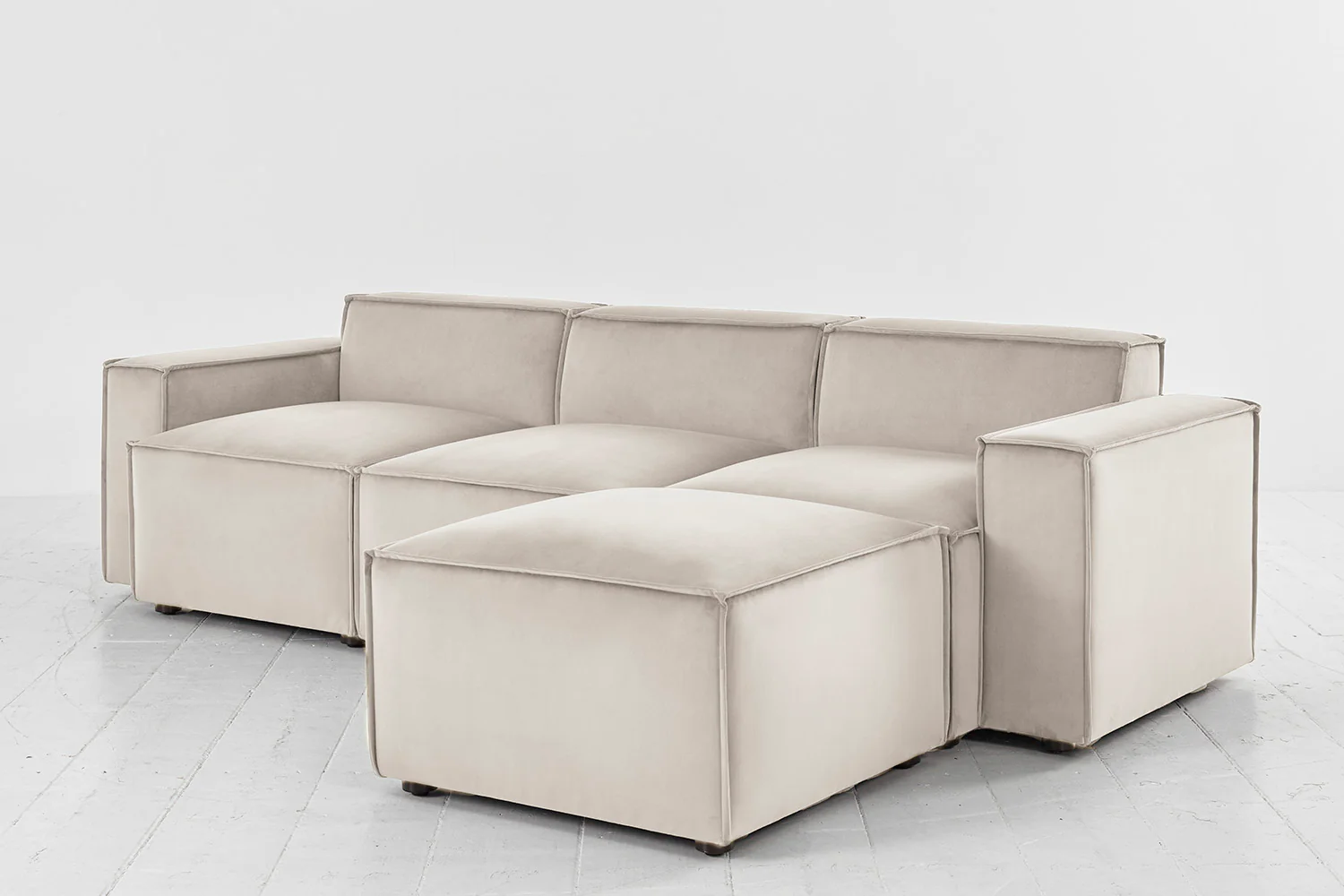 Model 03 3-Seater Right Chaise Sofa, Bone - Image 3