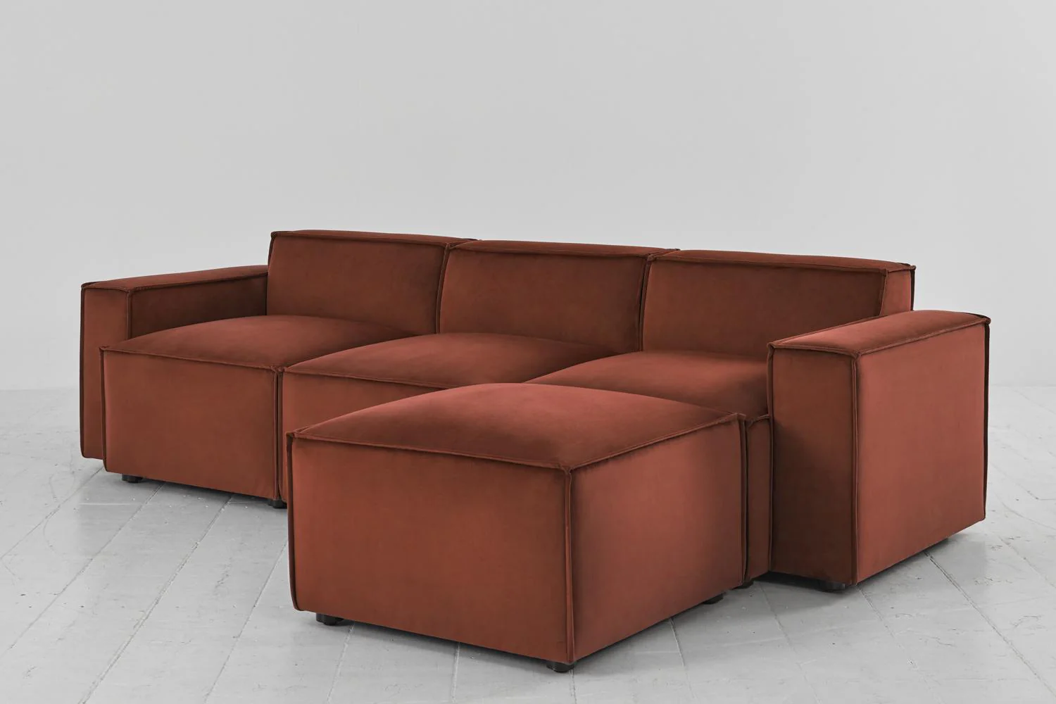 Model 03 3-Seater Right Chaise Sofa, Brick - Image 4