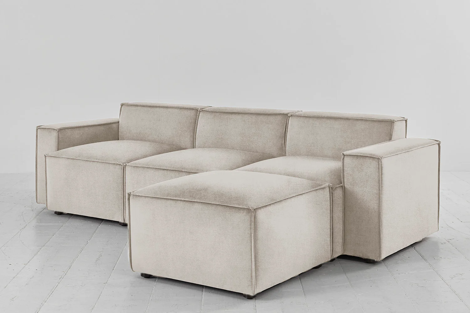 Model 03 3-Seater Right Chaise Sofa, Chalk - Image 3