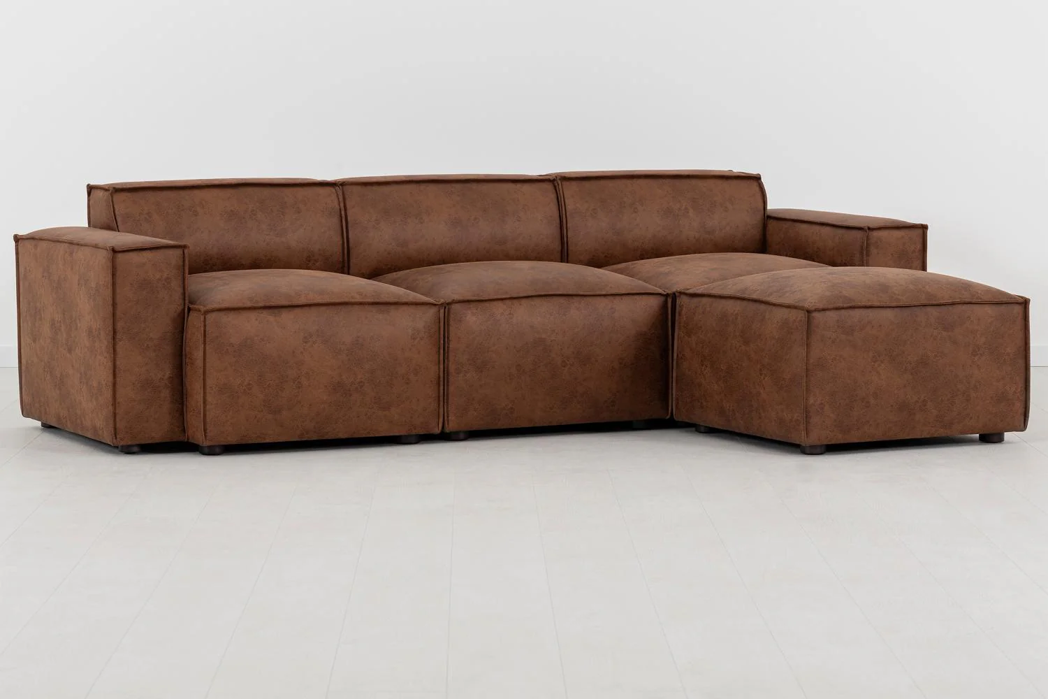 Model 03 3-Seater Right Chaise Sofa, Chestnut - Image 5