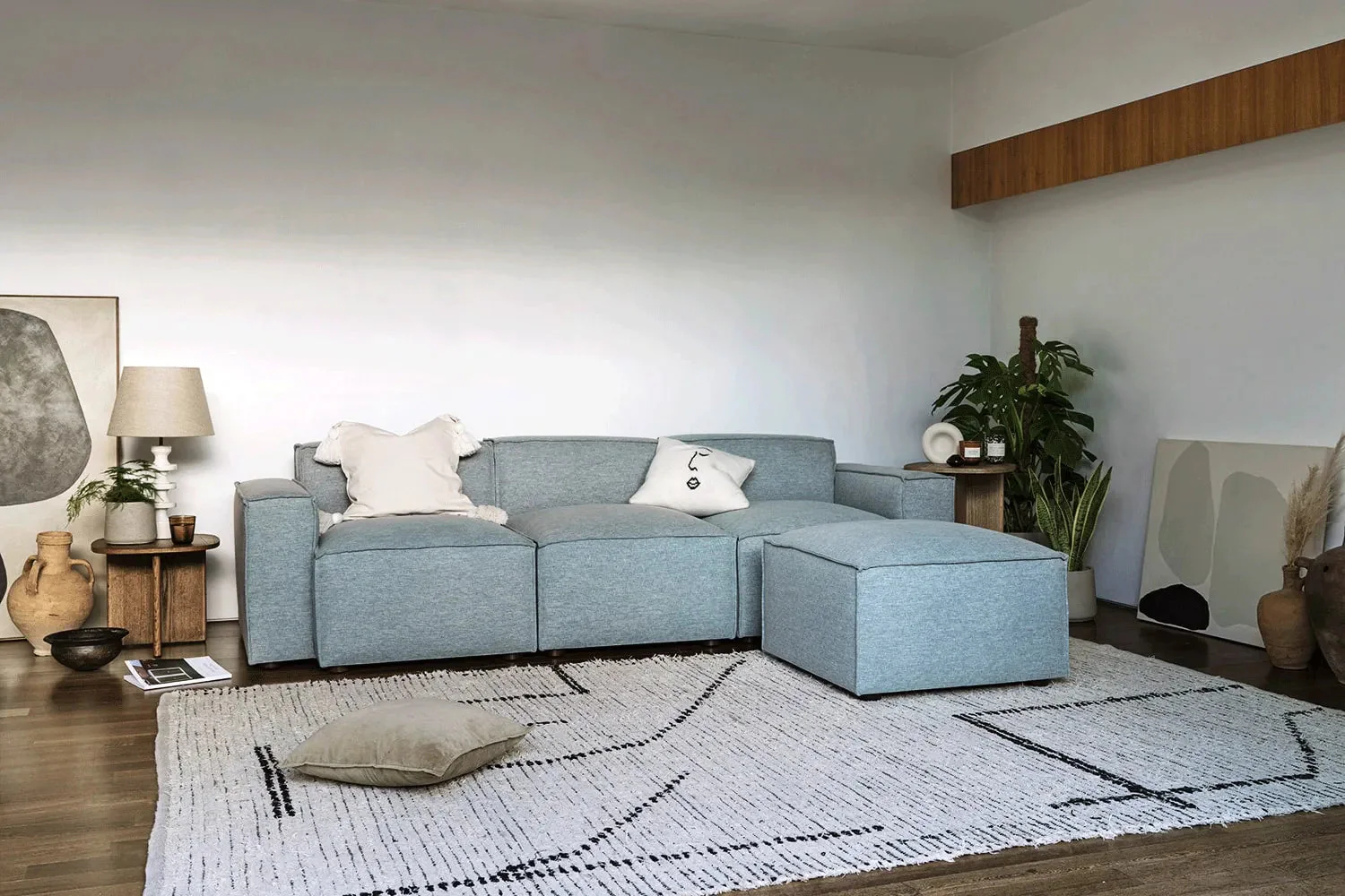 Model 03 3-Seater Right Chaise Sofa, Seaglass - Image 2
