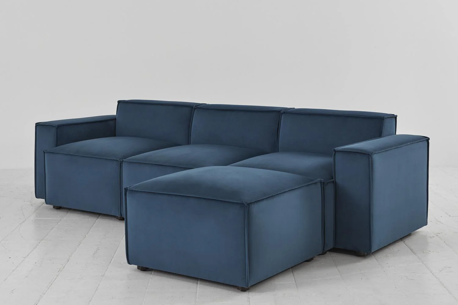 Model 03 3-Seater Right Chaise Sofa, Teal - Image 4