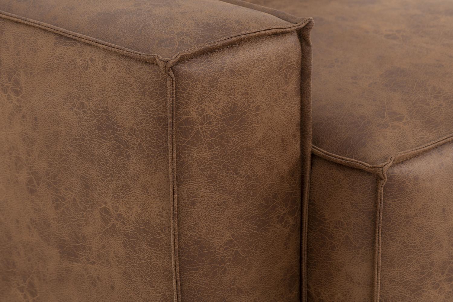 Model 03 Corner Sofa with Ottoman, Chestnut - Image 9